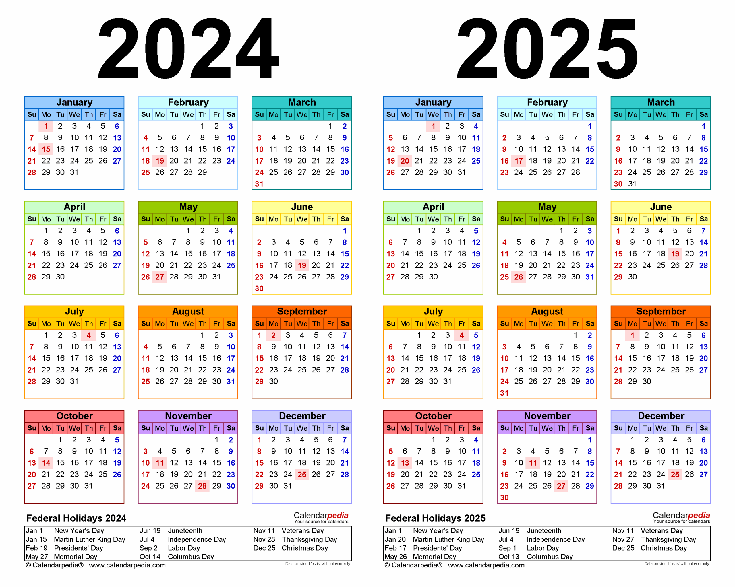 2024 2025 Two Year Calendar Free Printable PDF Templates 2024 2025 Two Year Calendar Free Printable PDF Templates