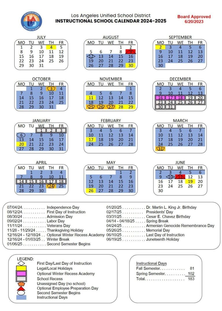 2024 25 School Calendar Westside Global Awareness Magnet