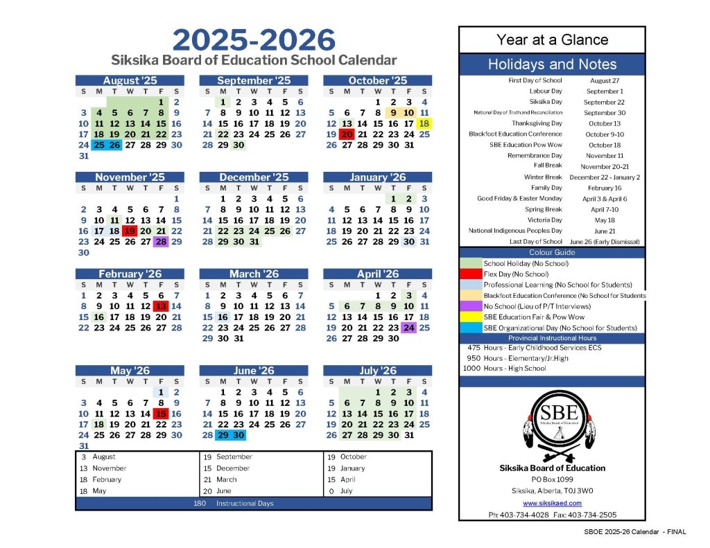 2025 and 2026 academic calendar