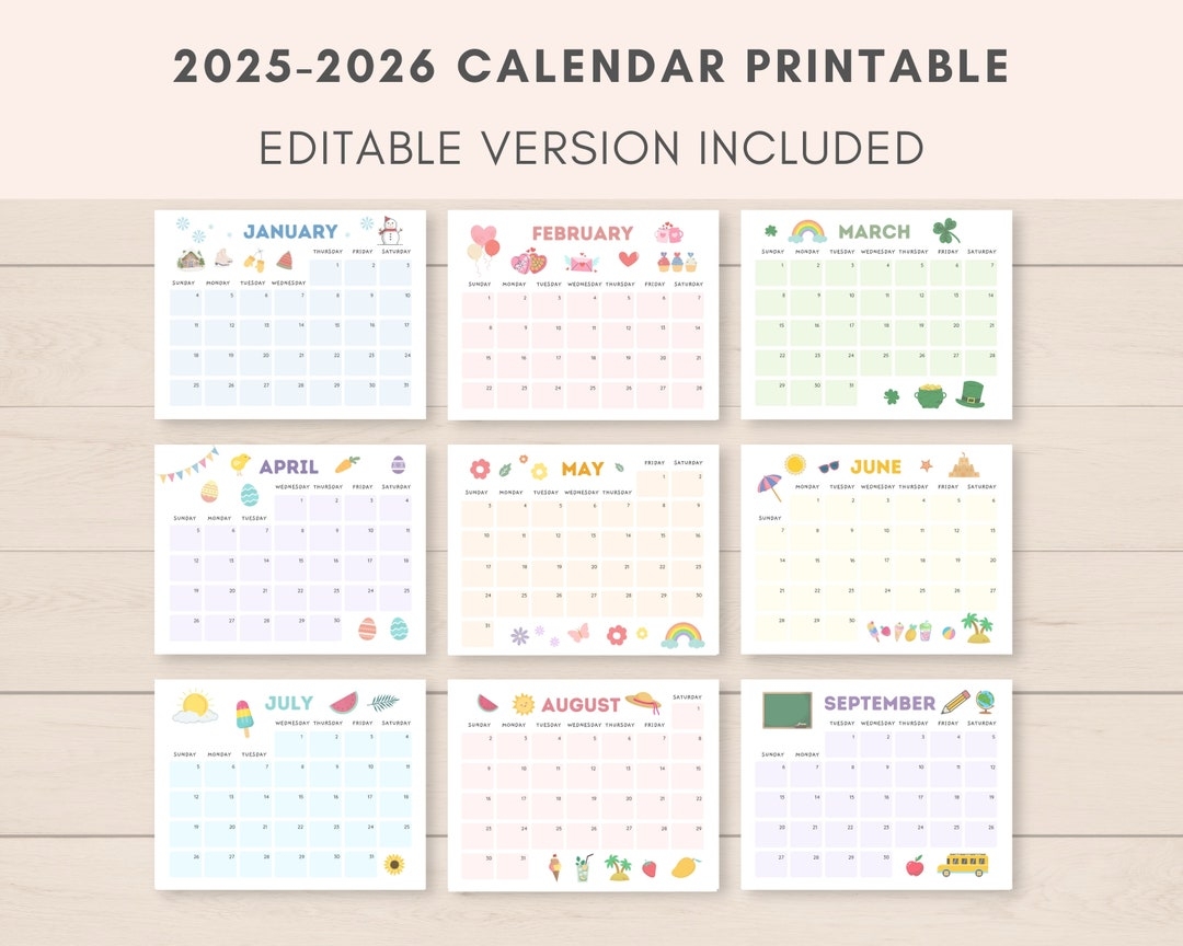 2025 to 2026 calendar 2025 to 2026 calendar