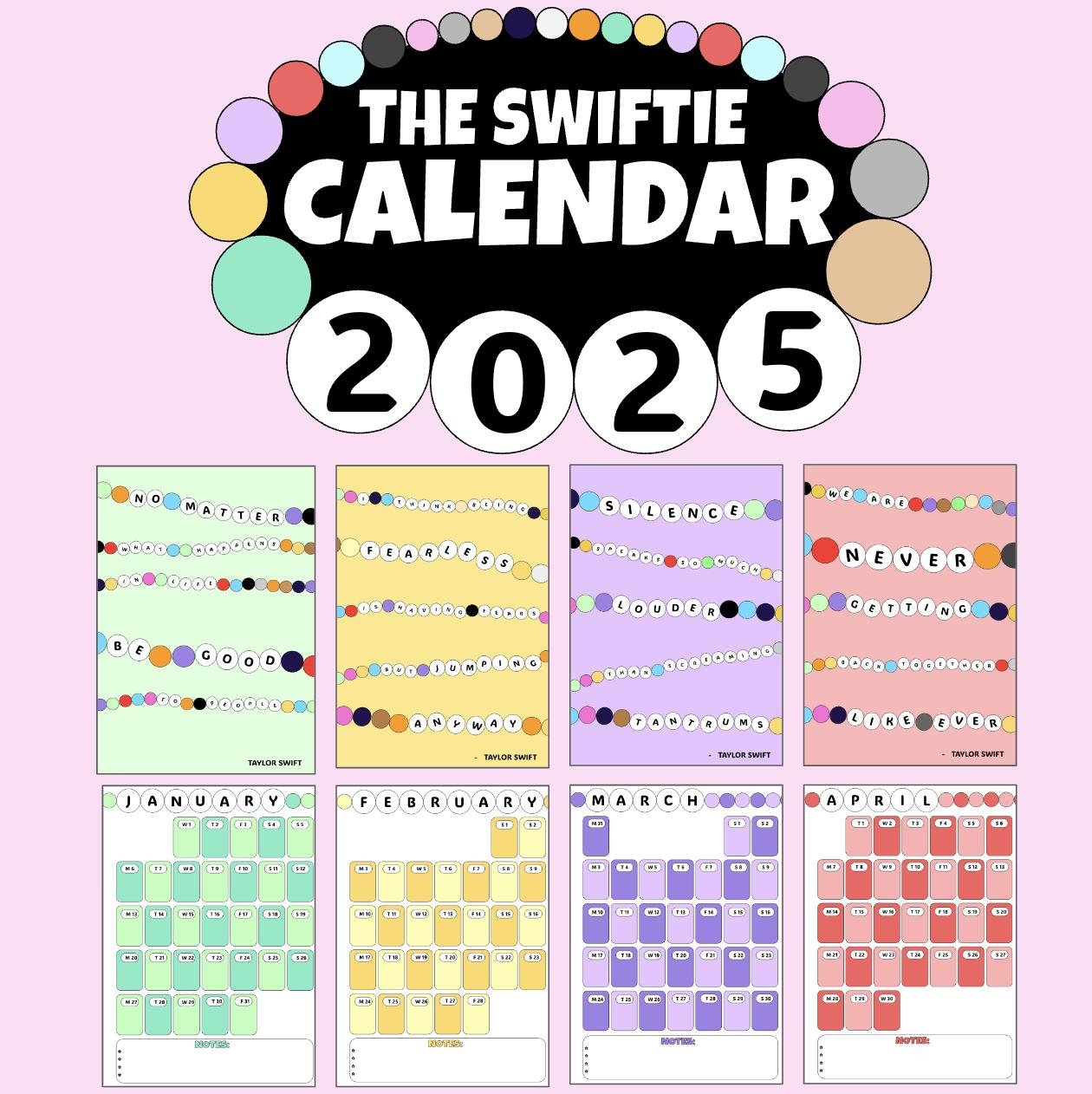 2025 Calendar Taylor Swift Eras Tour Bracelet Theme Etsy 2025 Calendar Taylor Swift Eras Tour Bracelet Theme Etsy