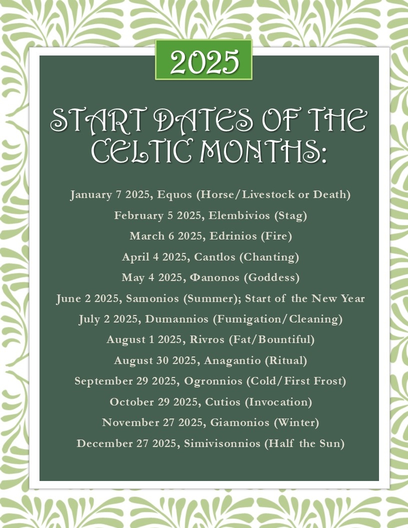 2025 Celtic Calendar Dates Khaliela Wright 2025 Celtic Calendar Dates Khaliela Wright