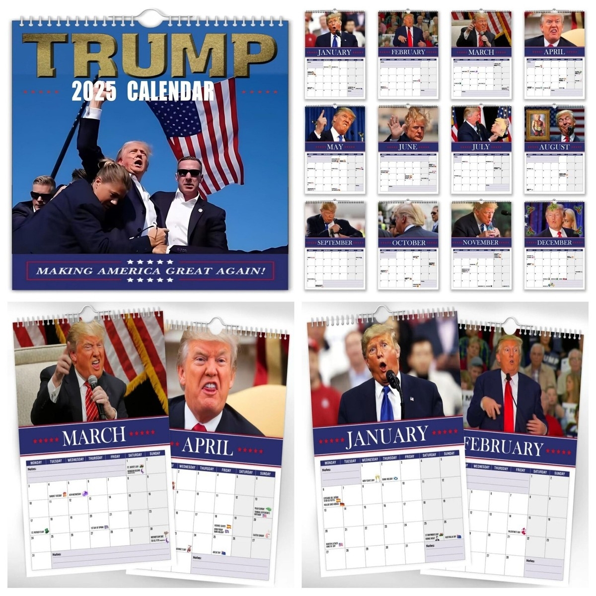 2025 Donald J Monthly Calendar 12 Month Wall Calender President Gift EBay 2025 Donald J Monthly Calendar 12 Month Wall Calender President Gift EBay