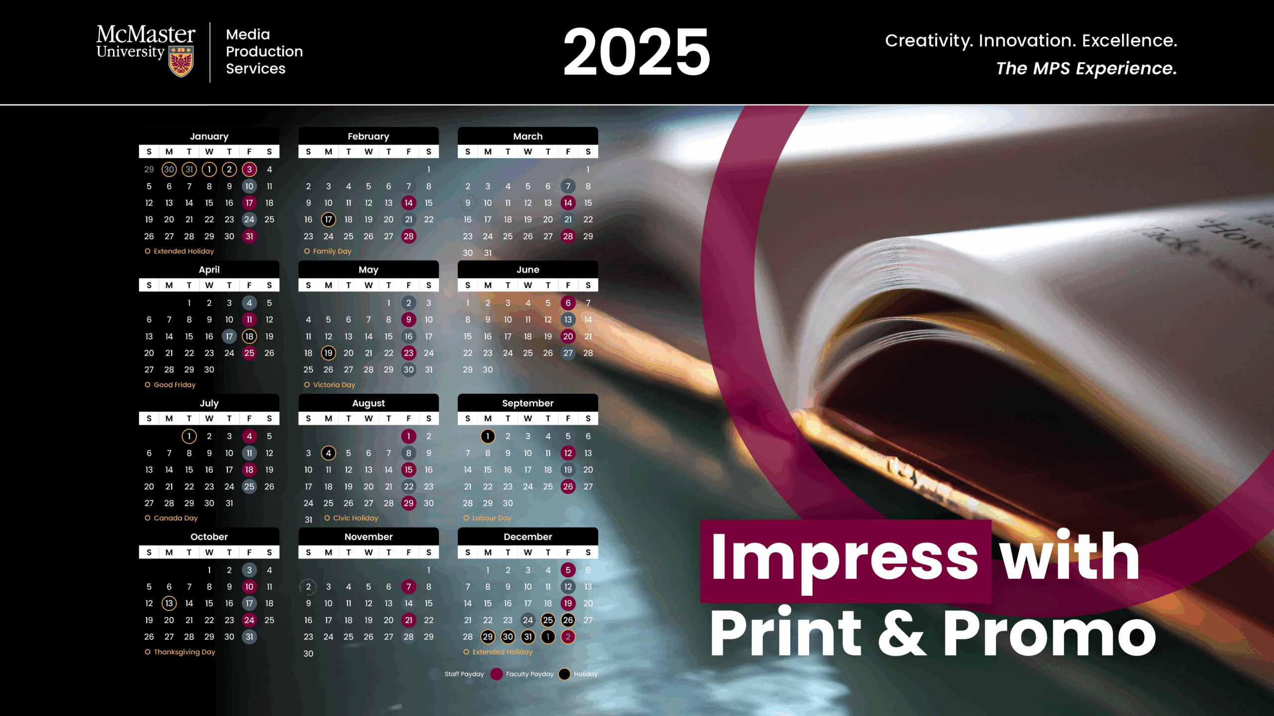 2025 MPS Desktop Wallpaper Calendars Media Production Services