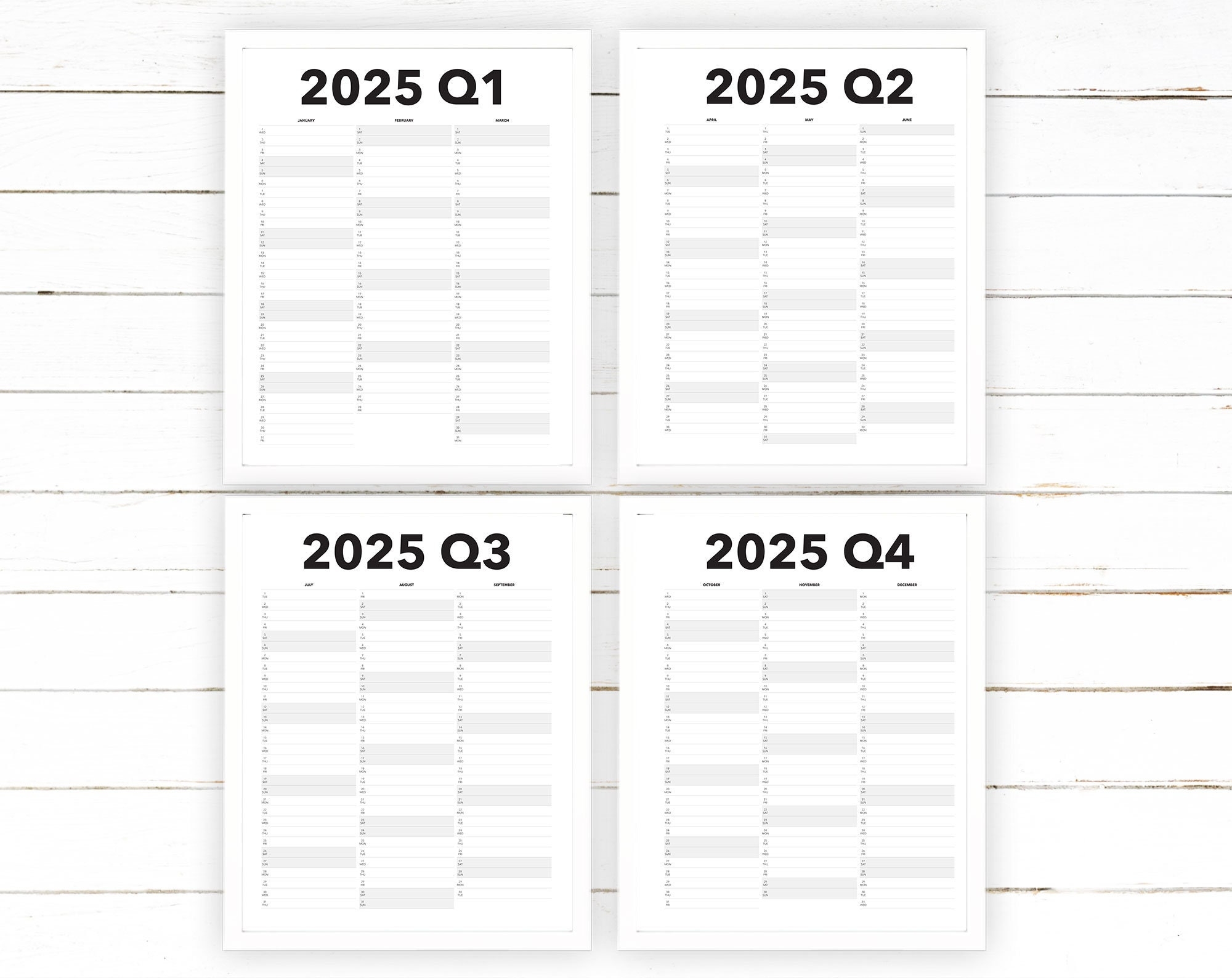 2025 Quarterly Calendar Printable Blank Dated Quarterly Year View Extra Large Wall Calendar Digital Printable Etsy 2025 Quarterly Calendar Printable Blank Dated Quarterly Year View Extra Large Wall Calendar Digital Printable Etsy