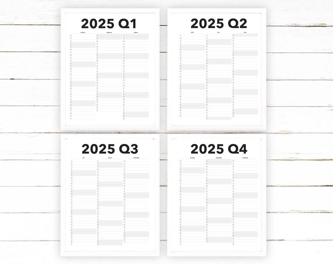 2025 Quarterly Calendar Printable Blank Dated Quarterly Year View Extra Large Wall Calendar Digital Printable Etsy 2025 Quarterly Calendar Printable Blank Dated Quarterly Year View Extra Large Wall Calendar Digital Printable Etsy