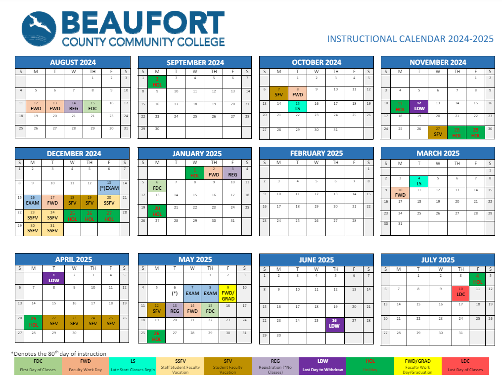 Academic Calendar 2024 2025 Beaufort County Community College Modern Campus Catalog Academic Calendar 2024 2025 Beaufort County Community College Modern Campus Catalog