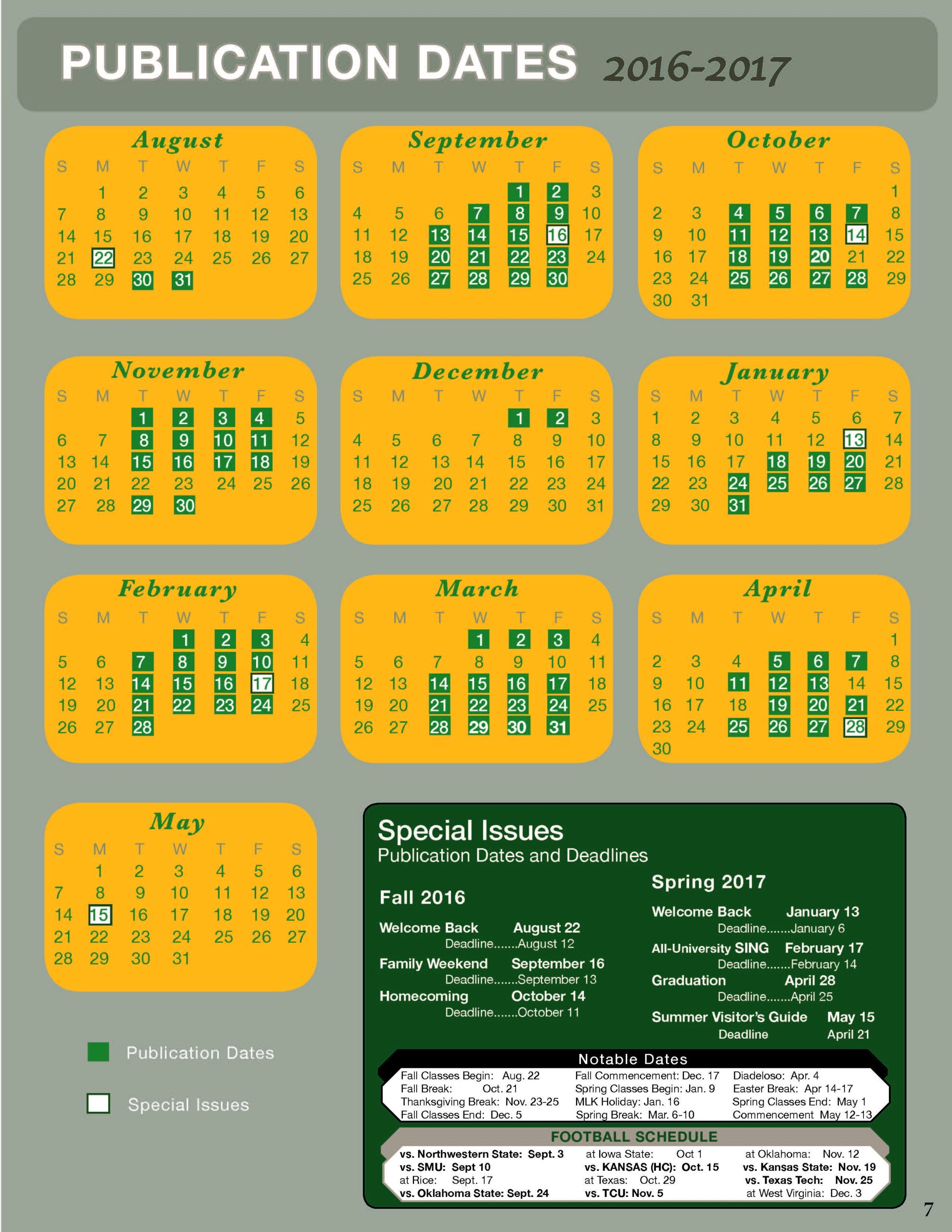 Academic Calendar Baylor Academic Calendar Baylor