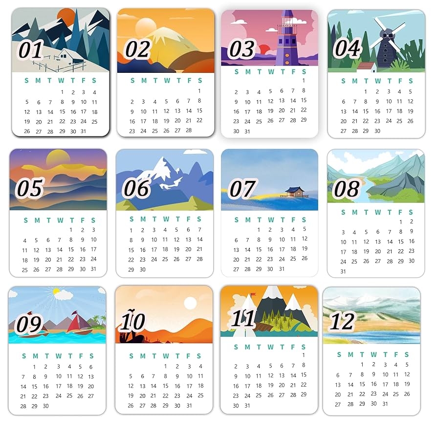 mini calendar 2025