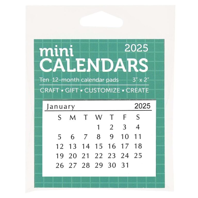 Amazon Accent Design Paper Accents Mini Calendar Tear Off 3x2 10 Sets Dated 2025 Small Calendar Compact 2025 Planner Mini Desk Calendar Office Products