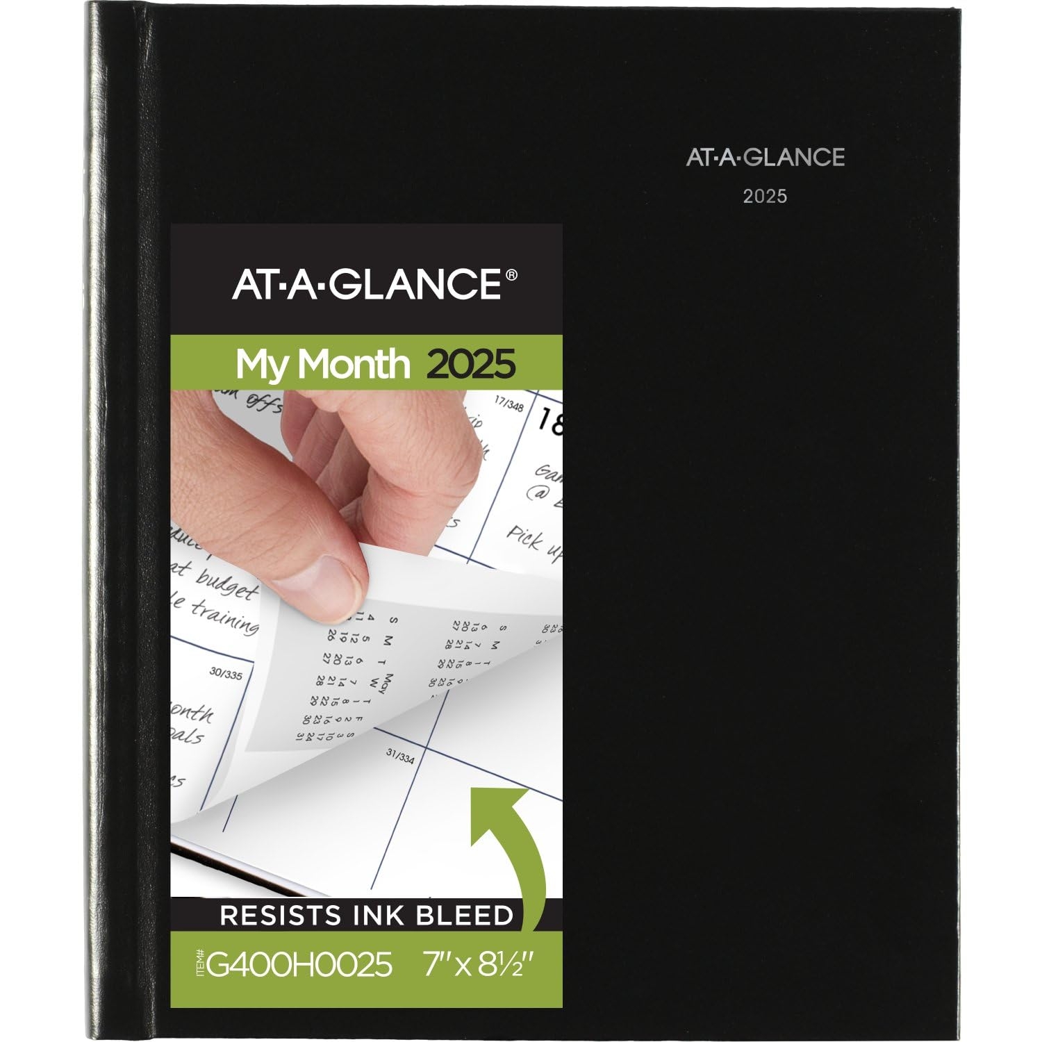 Amazon AT A GLANCE 2025 Planner Monthly 7 X 8 1 2 Medium Hardcover DayMinder Black G400H0025 Office Products