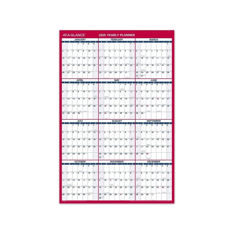 Amazon AT A GLANCE 2025 Wall Calendar Monthly 24 X 36 Extra Large Paper Reversible Vertical Horizontal PM2122825
