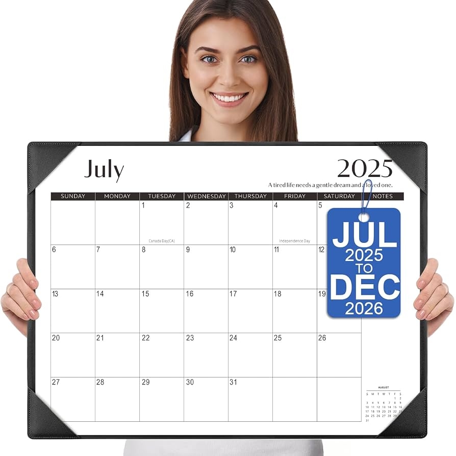 Amazon Gannyfer Large Desk Calendar 2025 2026 With Mat 18 Month Table Calendar 22 X 17 Desktop Pad Calendar For Planning And Organizing In Your Family School Or Office Black Office Products Amazon Gannyfer Large Desk Calendar 2025 2026 With Mat 18 Month Table Calendar 22 X 17 Desktop Pad Calendar For Planning And Organizing In Your Family School Or Office Black Office Products