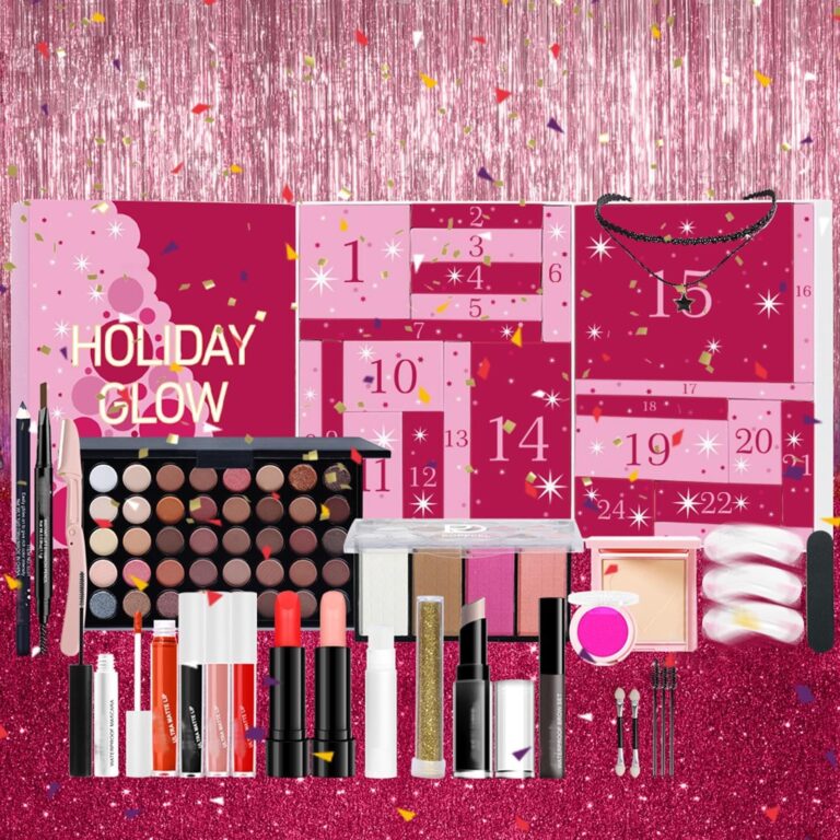 Amazon LuxeOne Makeup Advent Calendar 2025 Christmas Surprise Box For Women 24 Days Countdown Beauty Calendar Xmas Gift Box For Women Pink Home Kitchen