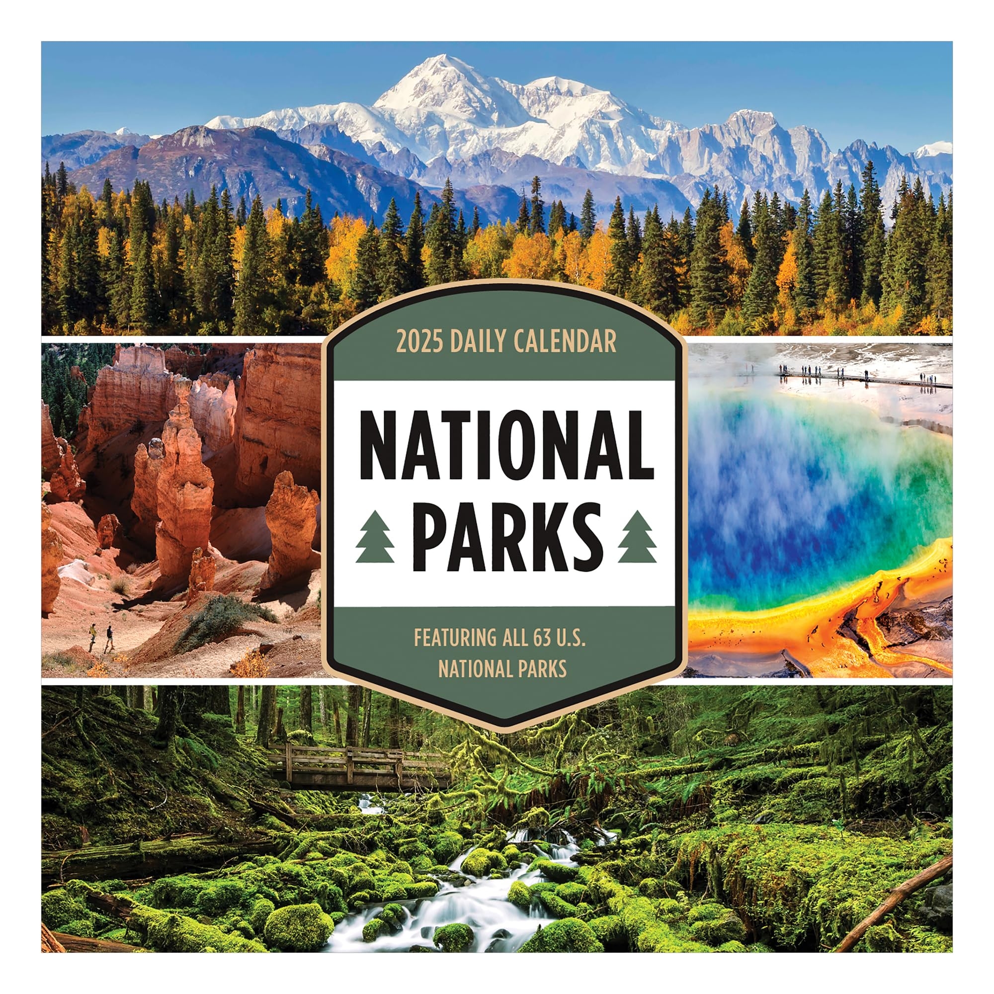 Amazon TF PUBLISHING 2025 National Parks Daily Desktop Calendar Home Office Organization Small Desk Top Calendar Full Color Tear Off Pages Standing Fold Out Cardboard Easel For Desks 5 25 x5 25 
