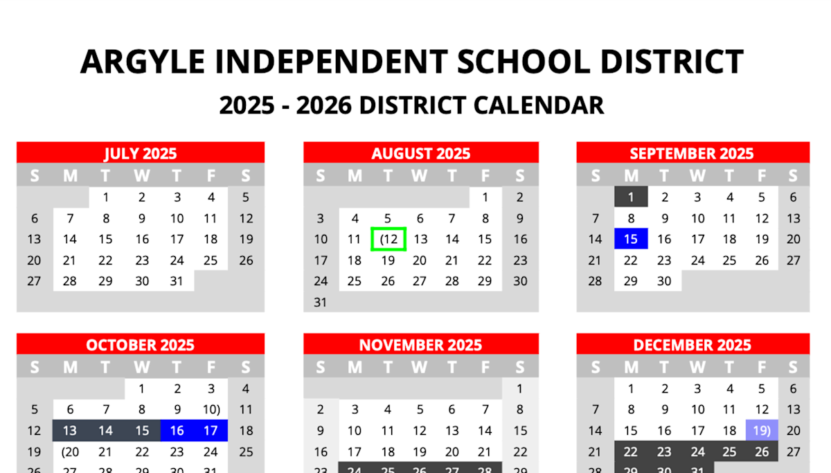 Argyle ISD Board Approves 2025 2026 School Calendar Details Argyle ISD Board Approves 2025 2026 School Calendar Details