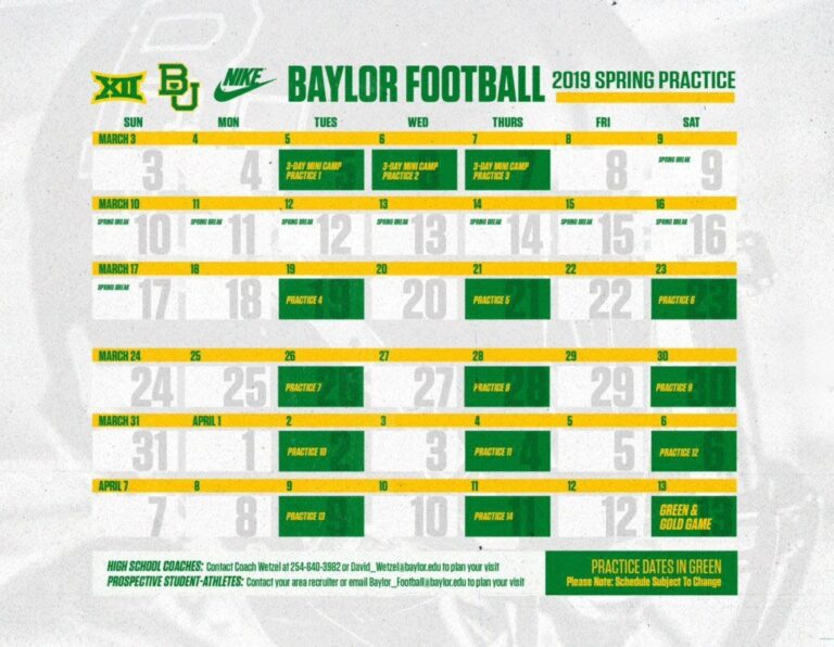 Baylor Academic Calendar Spring 2025 Printable Calendar Resource