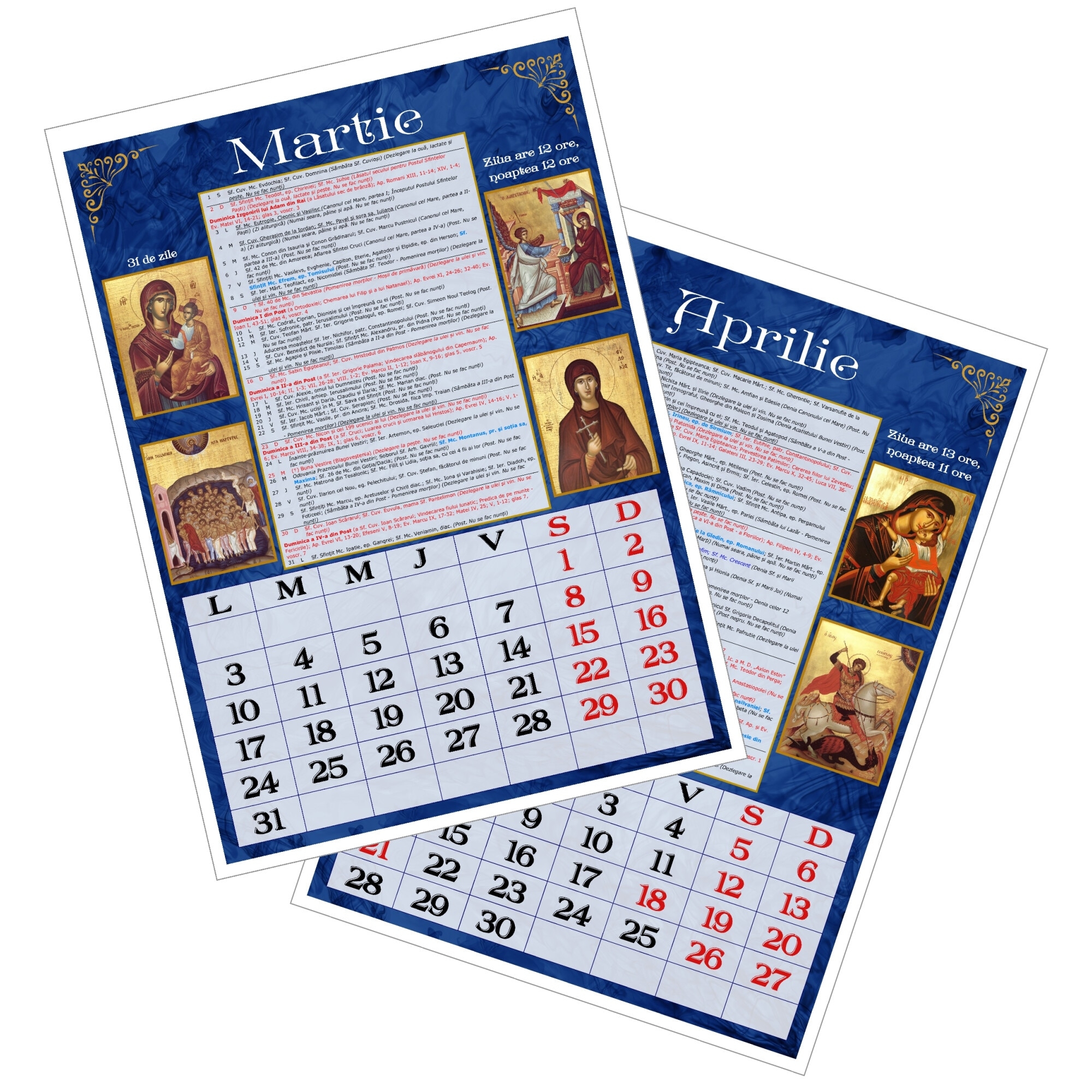 calendar crestin ortodox 2025