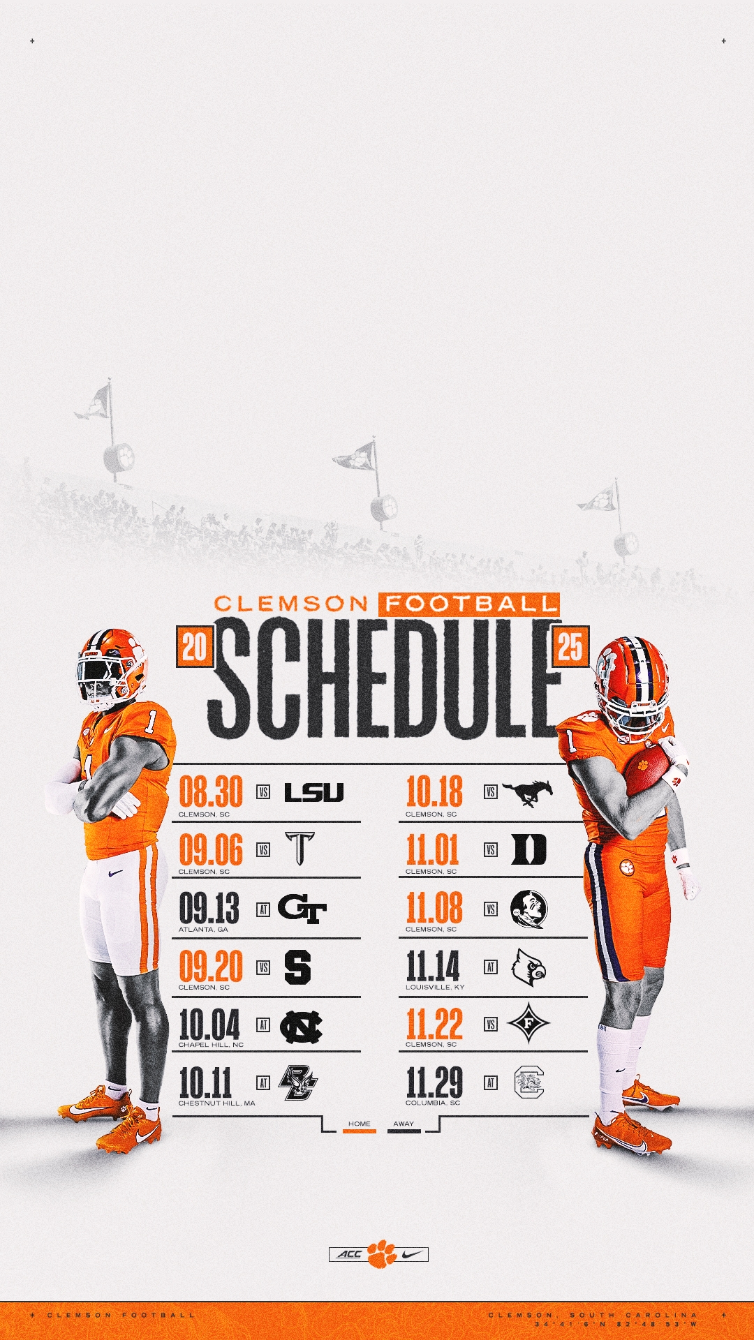 Clemson Announces 2025 Football Schedule Clemson Tigers Official Athletics Site