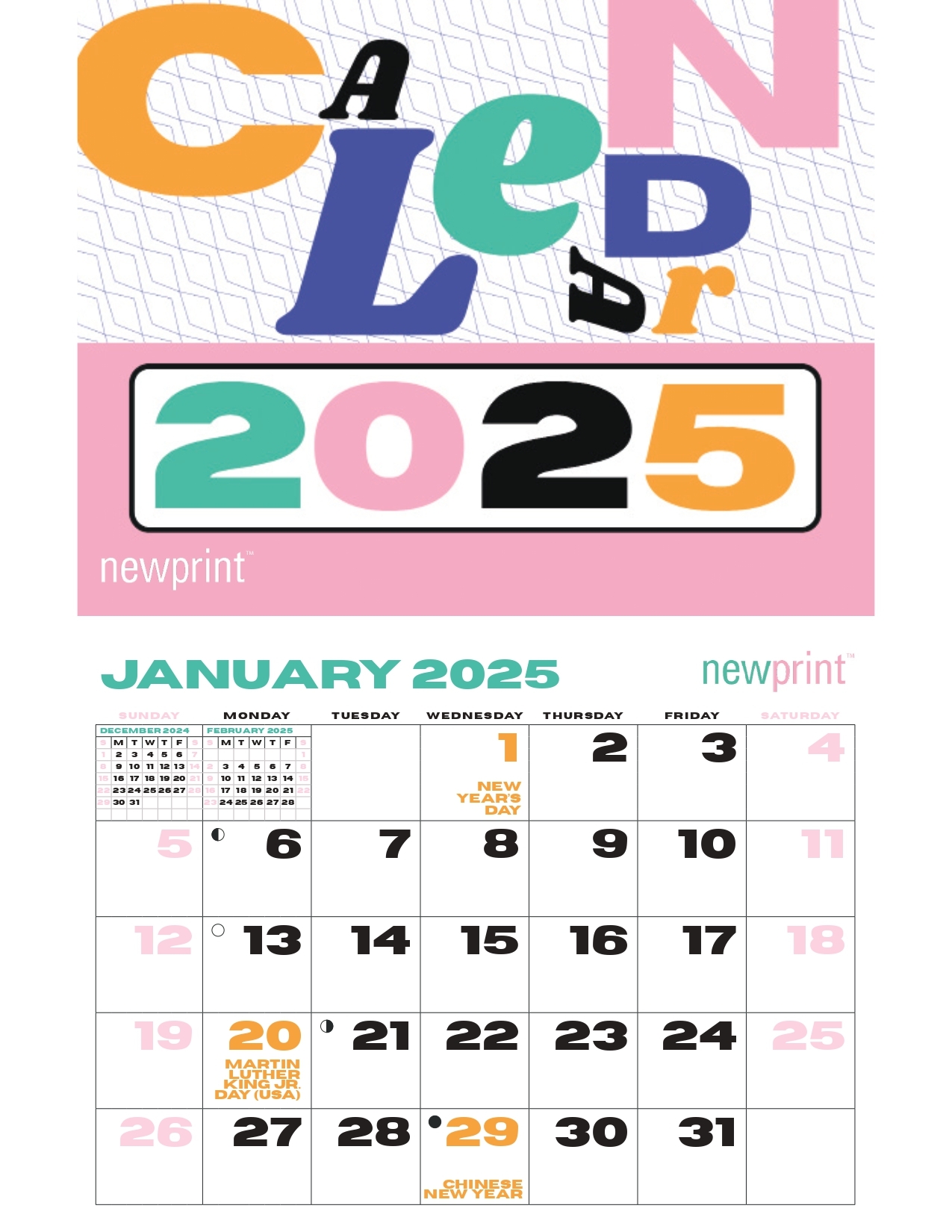 o'sewpersonal calendar 2025 calendar