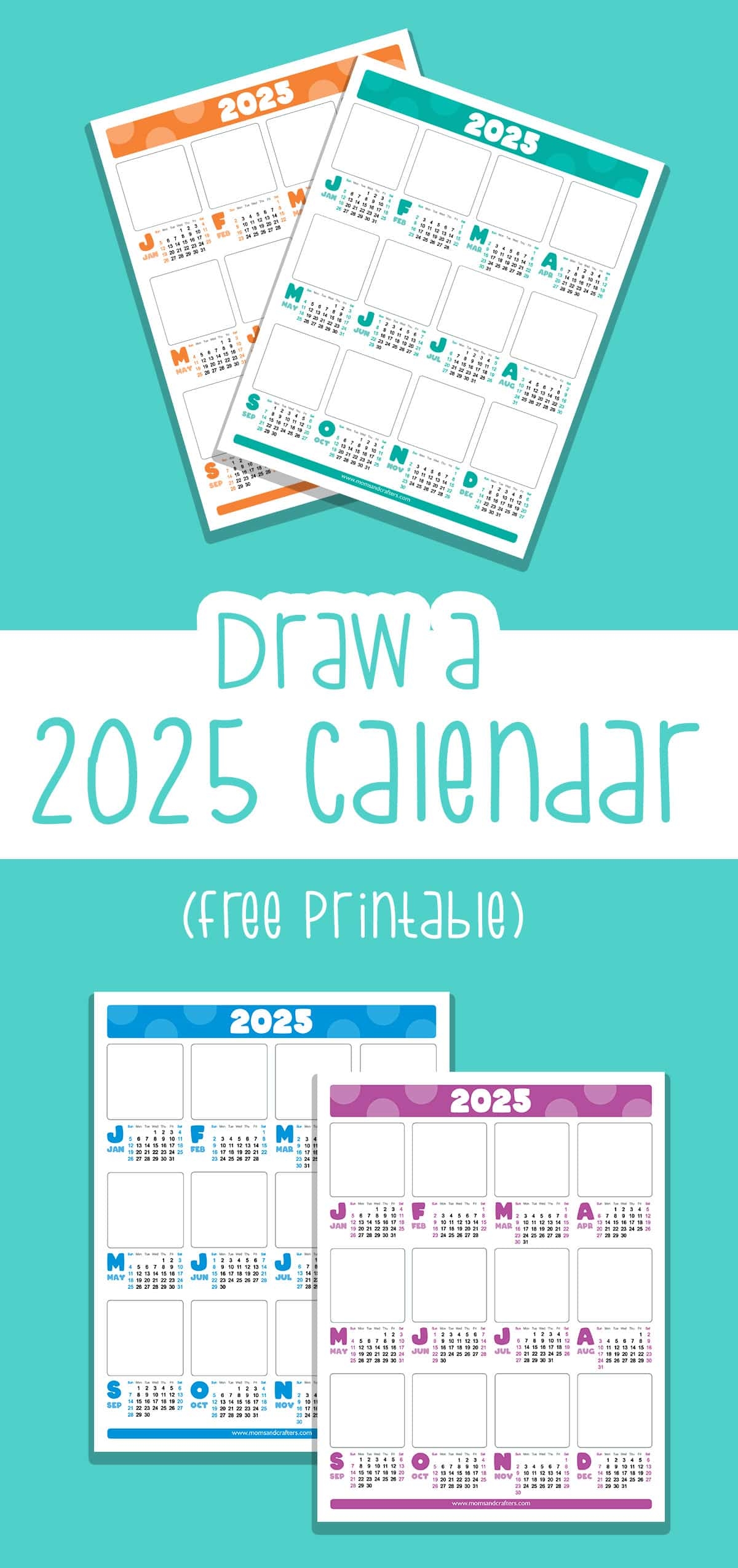 Draw Your Own Calendar Updated For 2025 Free Printable