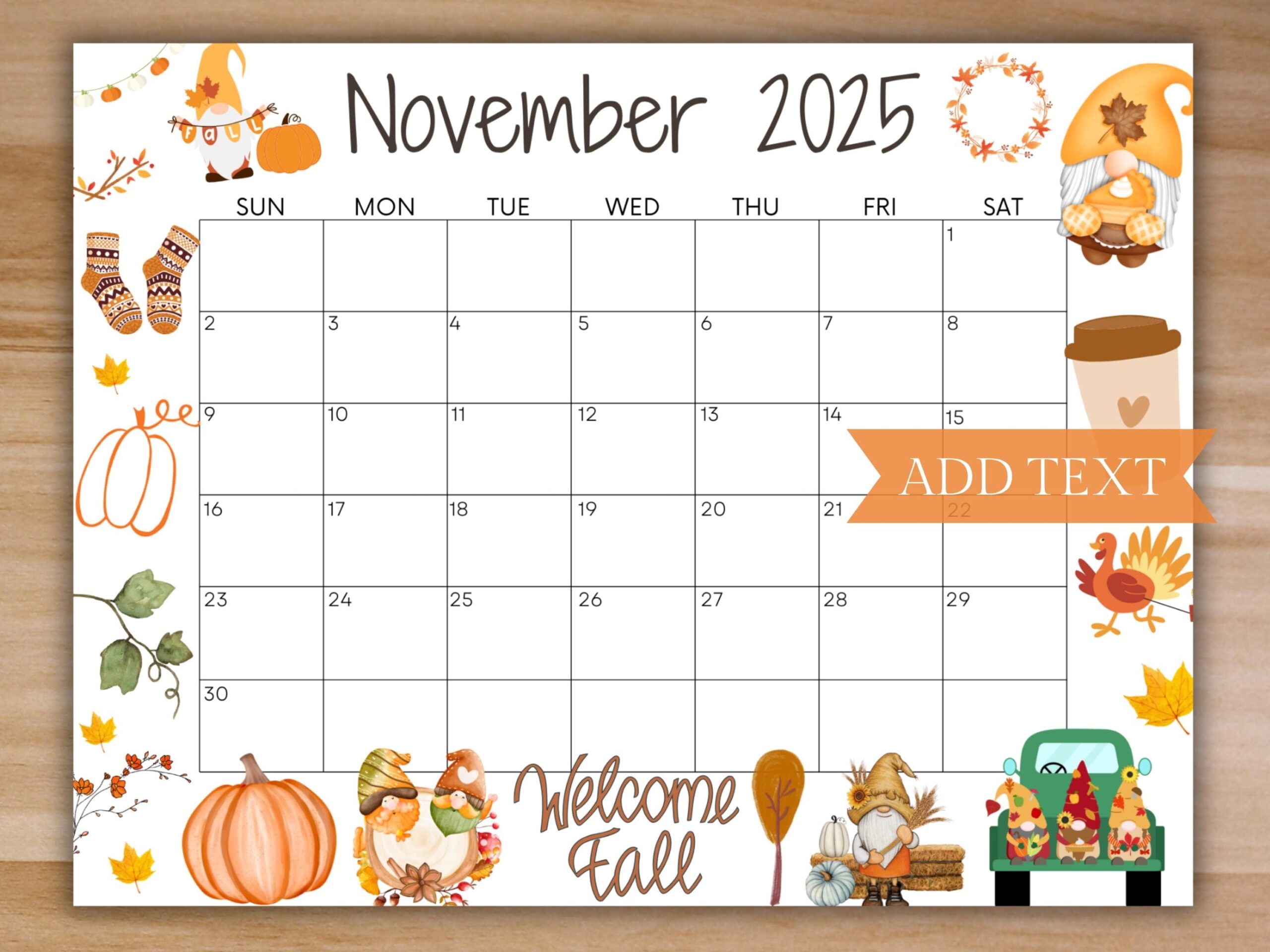 Editable November 2025 Calendar Printable Fall Calendar 2025 Wall Calendar Welcome Fall Monthly School Calendar Holiday Calendar Etsy
