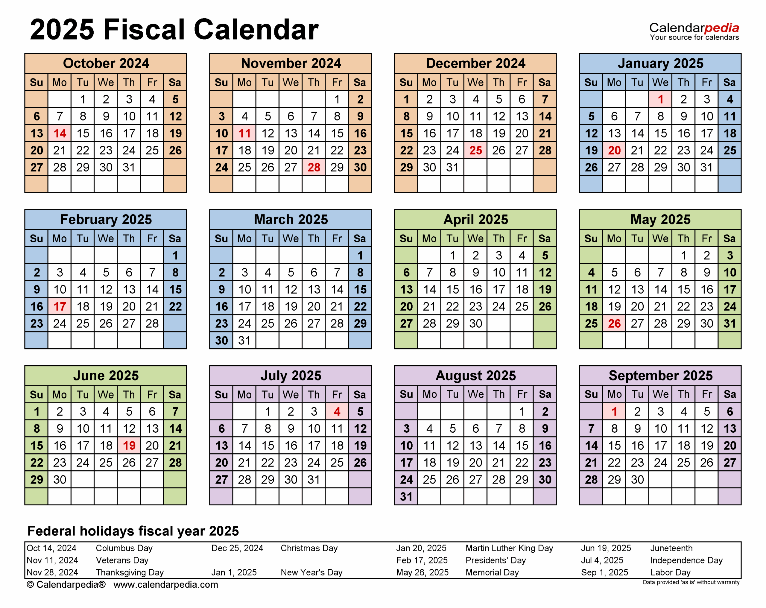 Fiscal Calendars 2025 Free Printable Word Templates Fiscal Calendars 2025 Free Printable Word Templates
