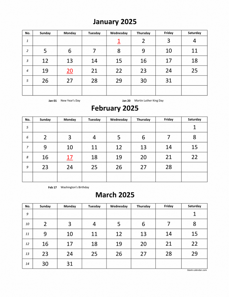 Free Download Printable Calendar 2025 3 Months Per Page 4 Pages vertical Free Download Printable Calendar 2025 3 Months Per Page 4 Pages vertical