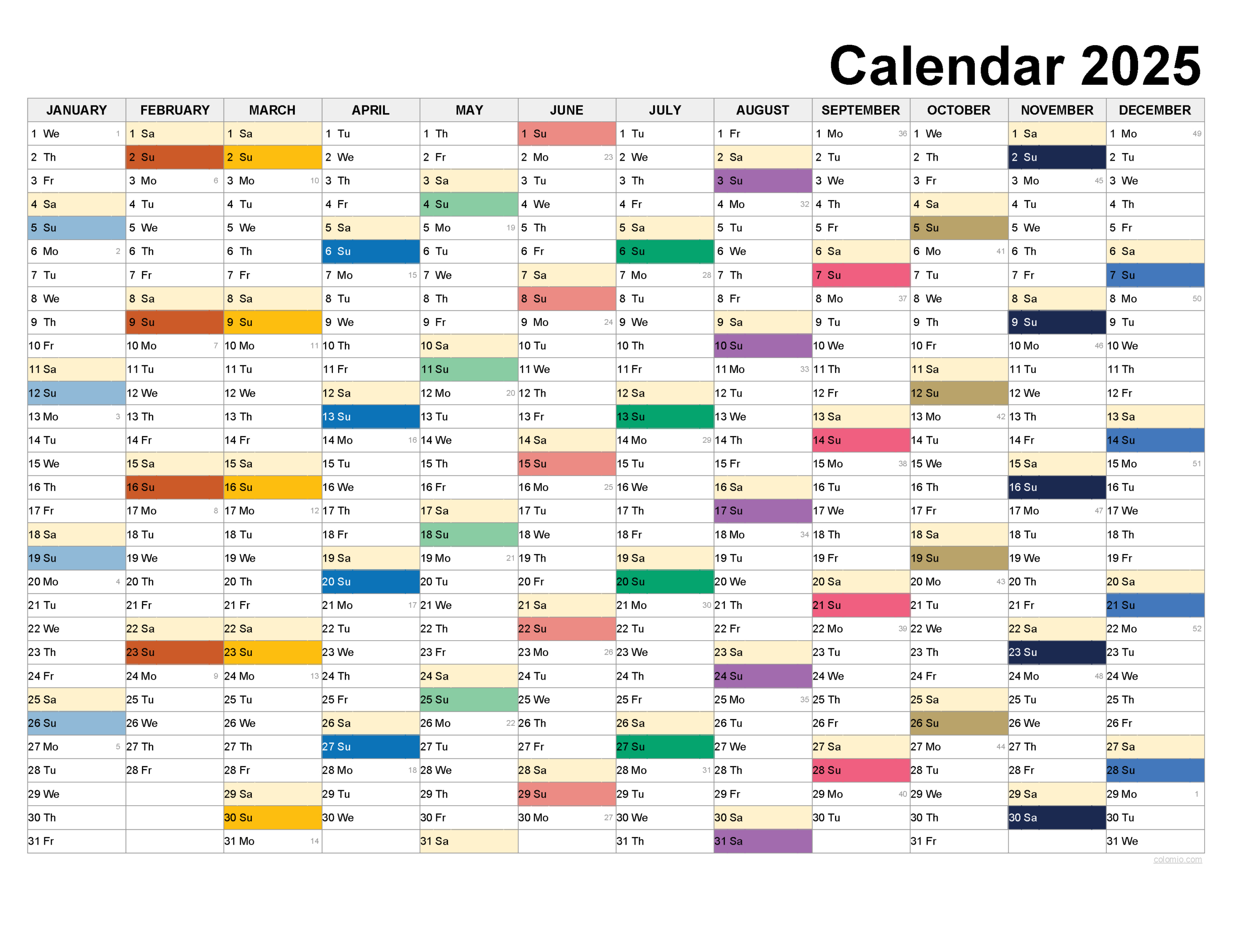 Free Printable 2025 NALC Calendar With Holidays PDF Free Printable 2025 NALC Calendar With Holidays PDF