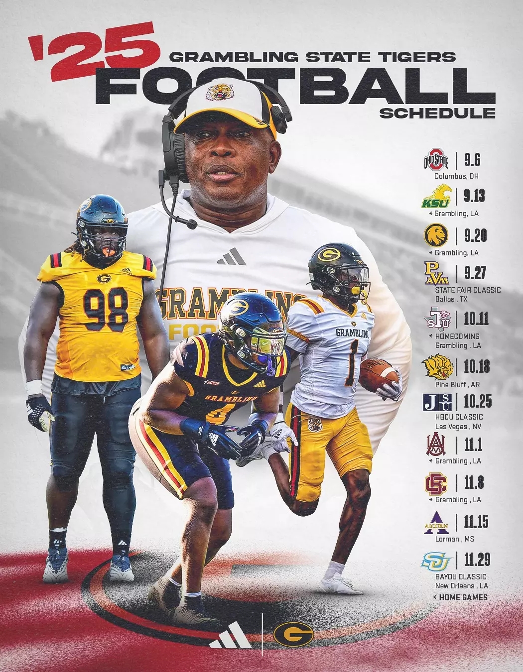 Grambling State Announces 2025 Football Schedule Grambling State University Athletics Grambling State Announces 2025 Football Schedule Grambling State University Athletics