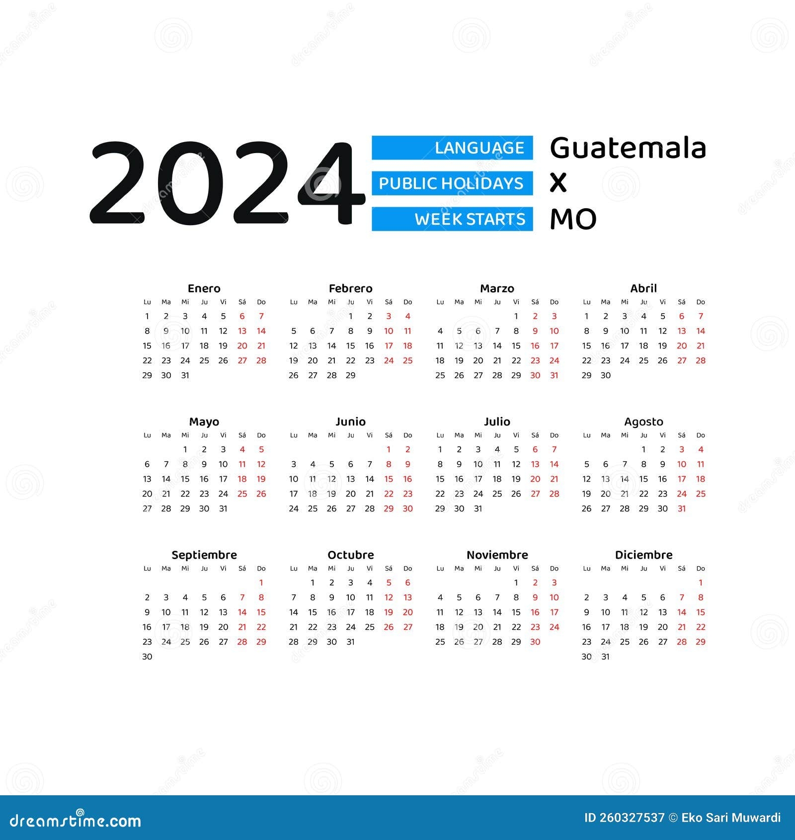 Guatemala Calendar 2024 Week Starts From Monday Vector Graphic Design Stock Illustration Illustration Of Annual Office 260327537 Guatemala Calendar 2024 Week Starts From Monday Vector Graphic Design Stock Illustration Illustration Of Annual Office 260327537