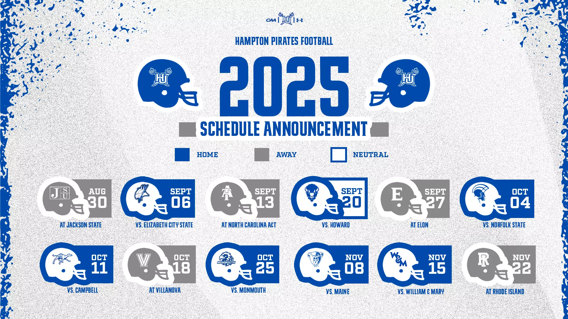 Hampton s 2025 Football Schedule Announced Hampton University Athletics Hampton s 2025 Football Schedule Announced Hampton University Athletics
