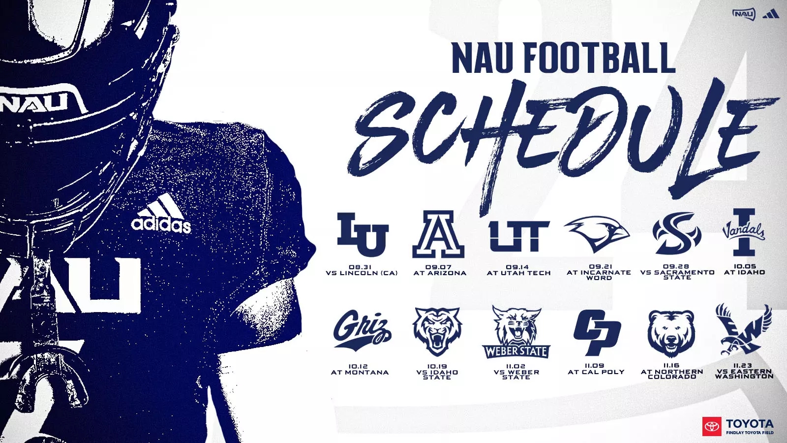 Northern Arizona Football Announces 2024 Schedule Northern Arizona University Athletics Northern Arizona Football Announces 2024 Schedule Northern Arizona University Athletics
