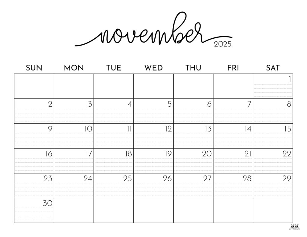 nov 2025 calendar