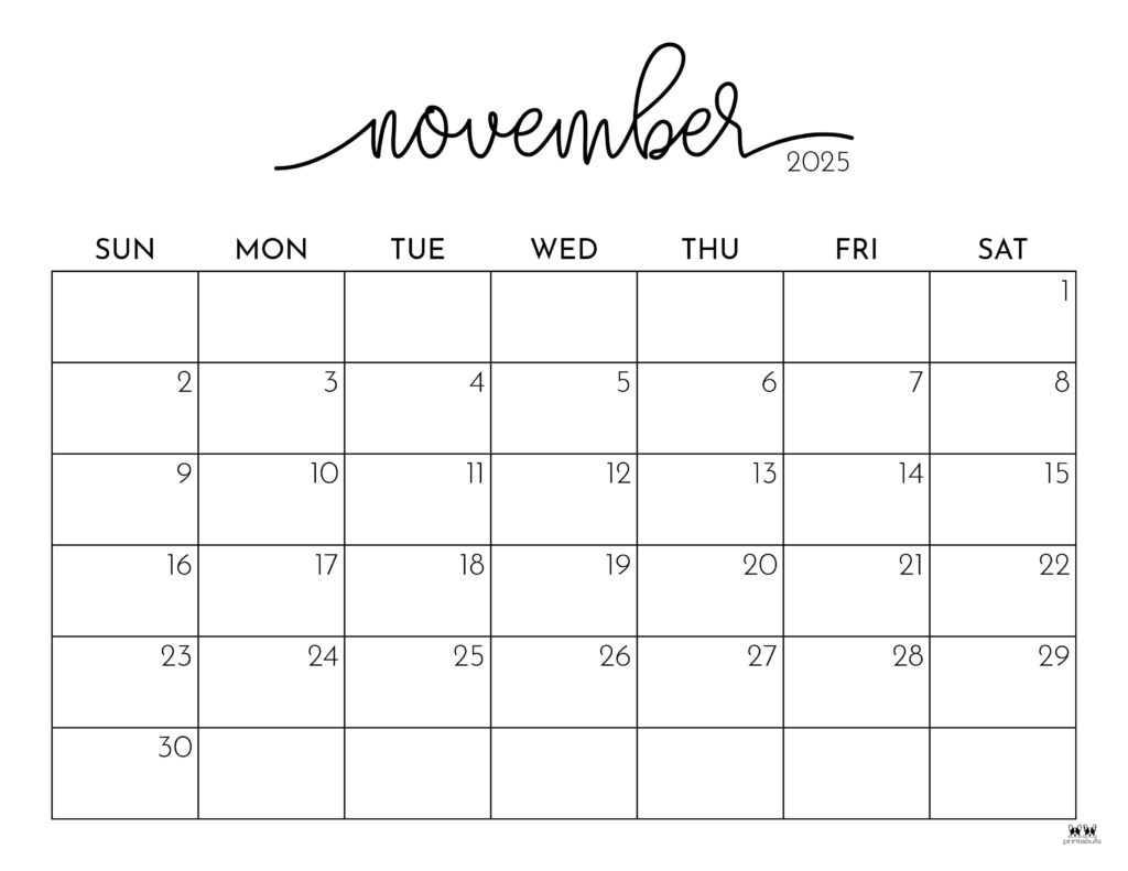 November 2025 Calendars 107 FREE Printables Printabulls November 2025 Calendars 107 FREE Printables Printabulls