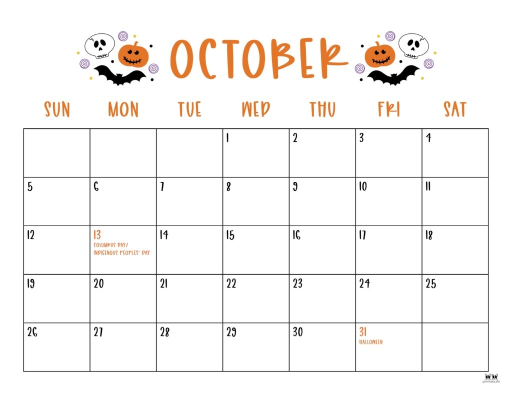 October 2025 Calendars 107 FREE Printables Printabulls October 2025 Calendars 107 FREE Printables Printabulls