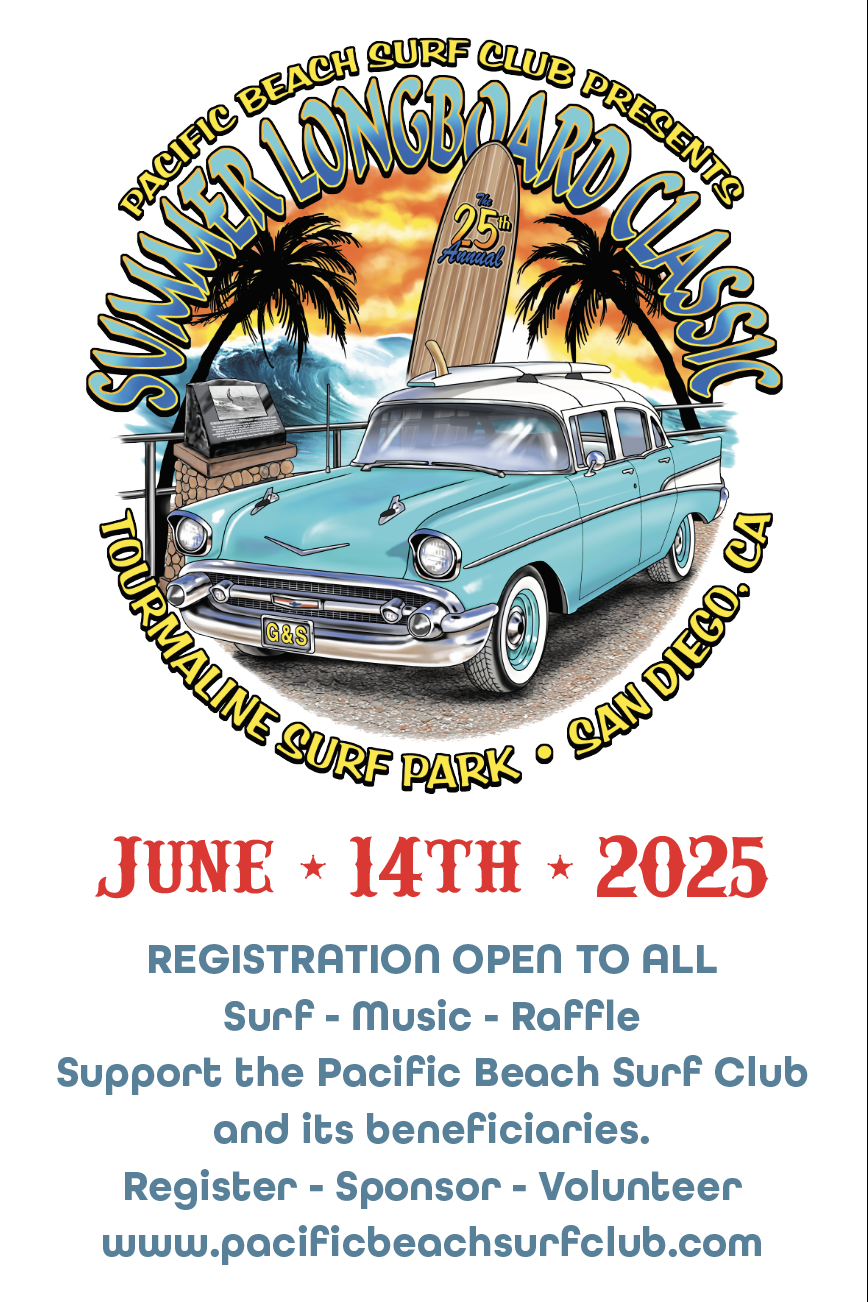 Pacific Beach Surf Club s 2025 Longboard Contest At Tourmaline San Diego Surfing Hall Of Fame