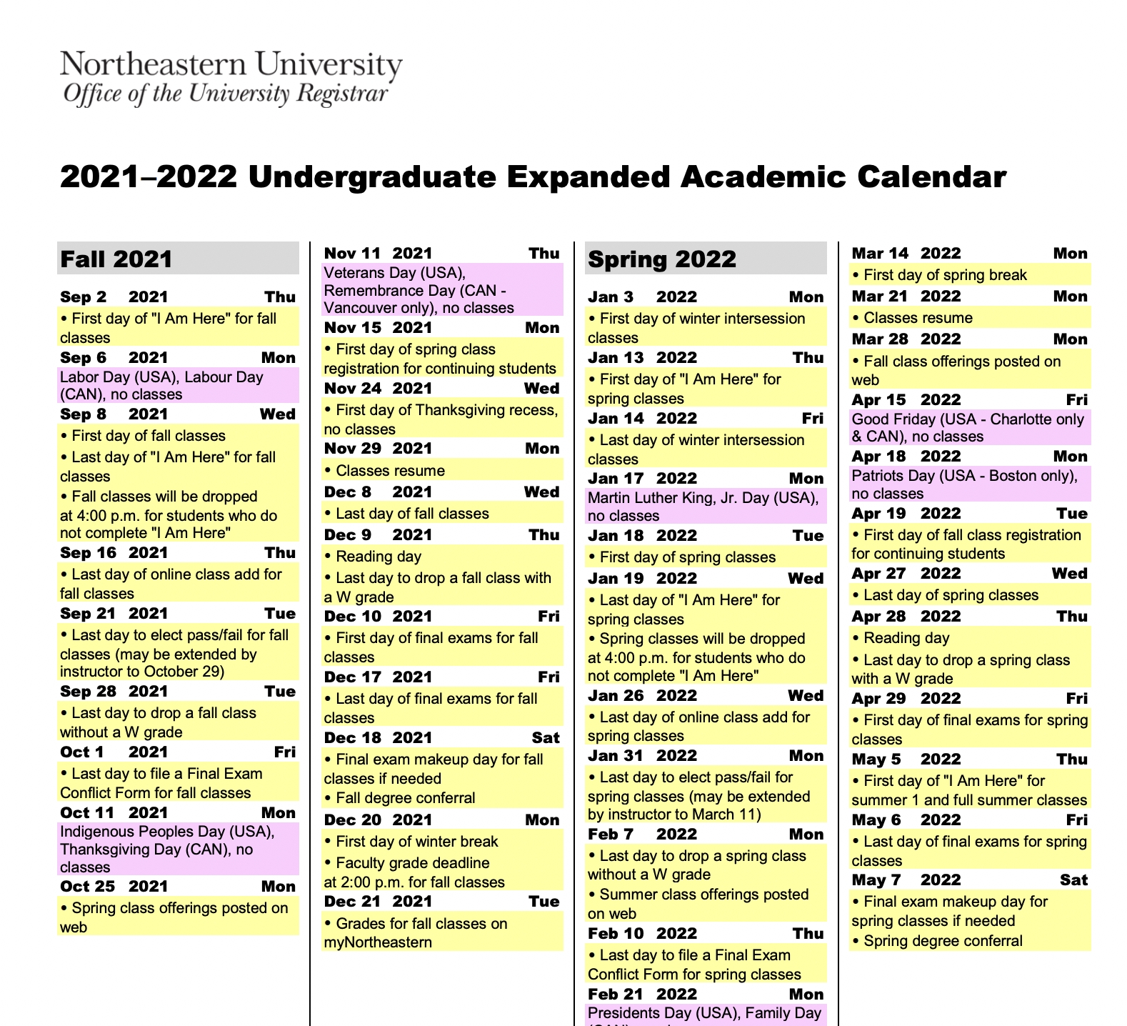 Petition Change Back The Northeastern Calendar View United States Change Petition Change Back The Northeastern Calendar View United States Change