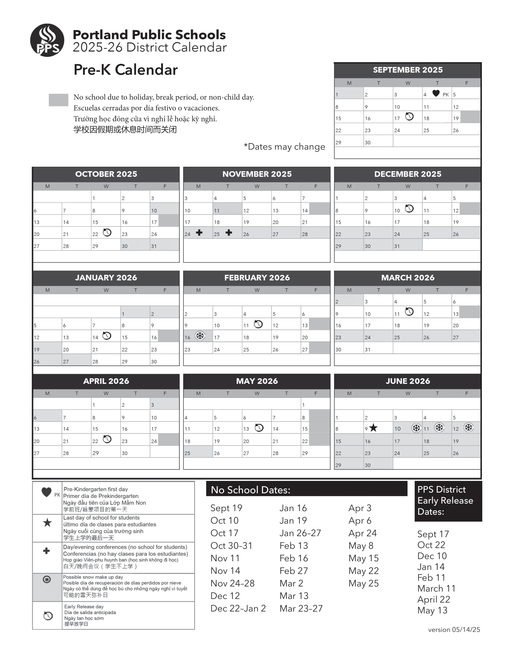 Portland Public OR Schools 25 26 Calendar 25 26 Revised pdf EduCounty Portland Public OR Schools 25 26 Calendar 25 26 Revised pdf EduCounty