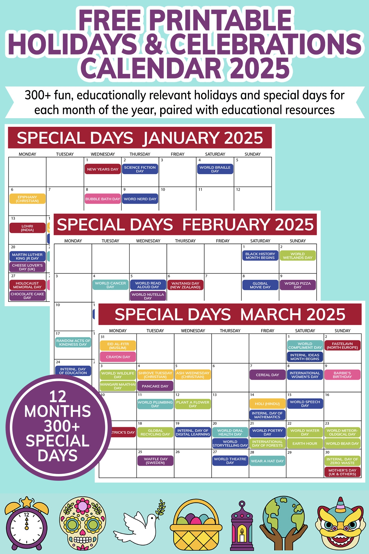 Printable Holidays Celebrations Around The World Calendar 2025 Printable Holidays Celebrations Around The World Calendar 2025