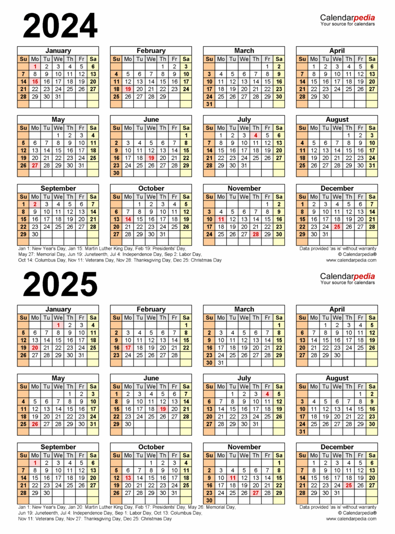 Printable NAU Calendar 2024 2025 PDF