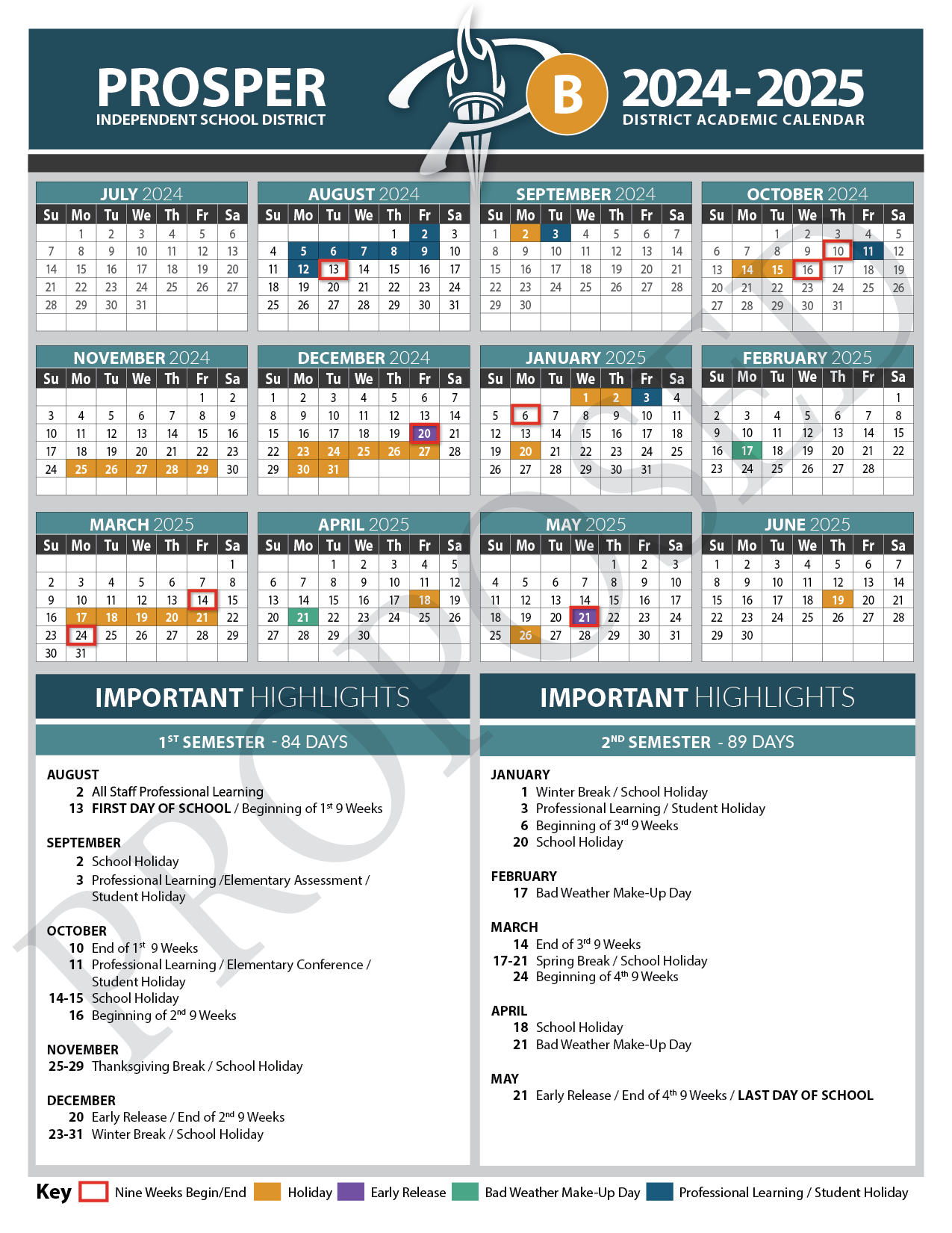 Prosper ISD Officials Seek Feedback On 2024 25 Academic Calendar Options Community Impact