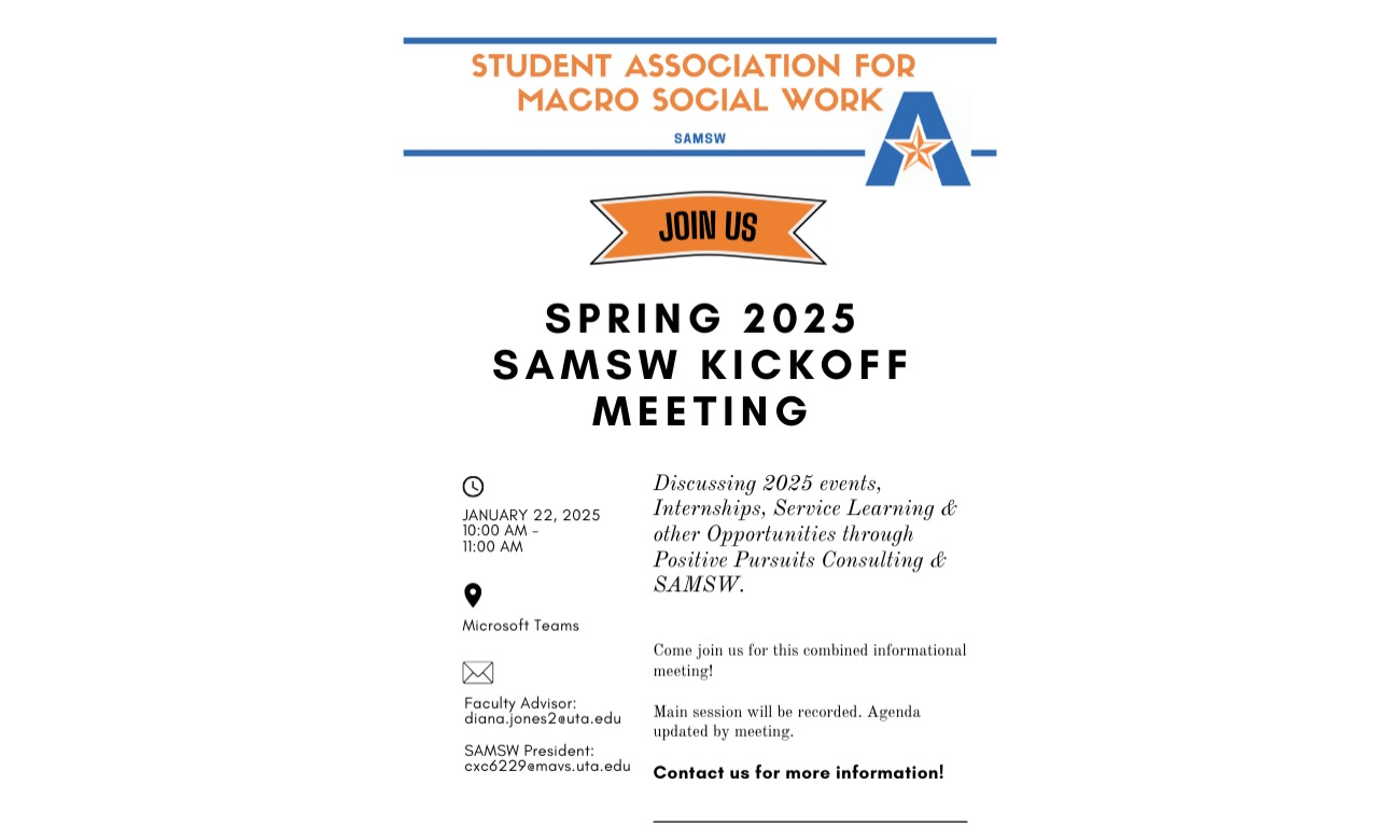 SAMSW Spring 2025 Kickoff Meeting MavEngage SAMSW Spring 2025 Kickoff Meeting MavEngage