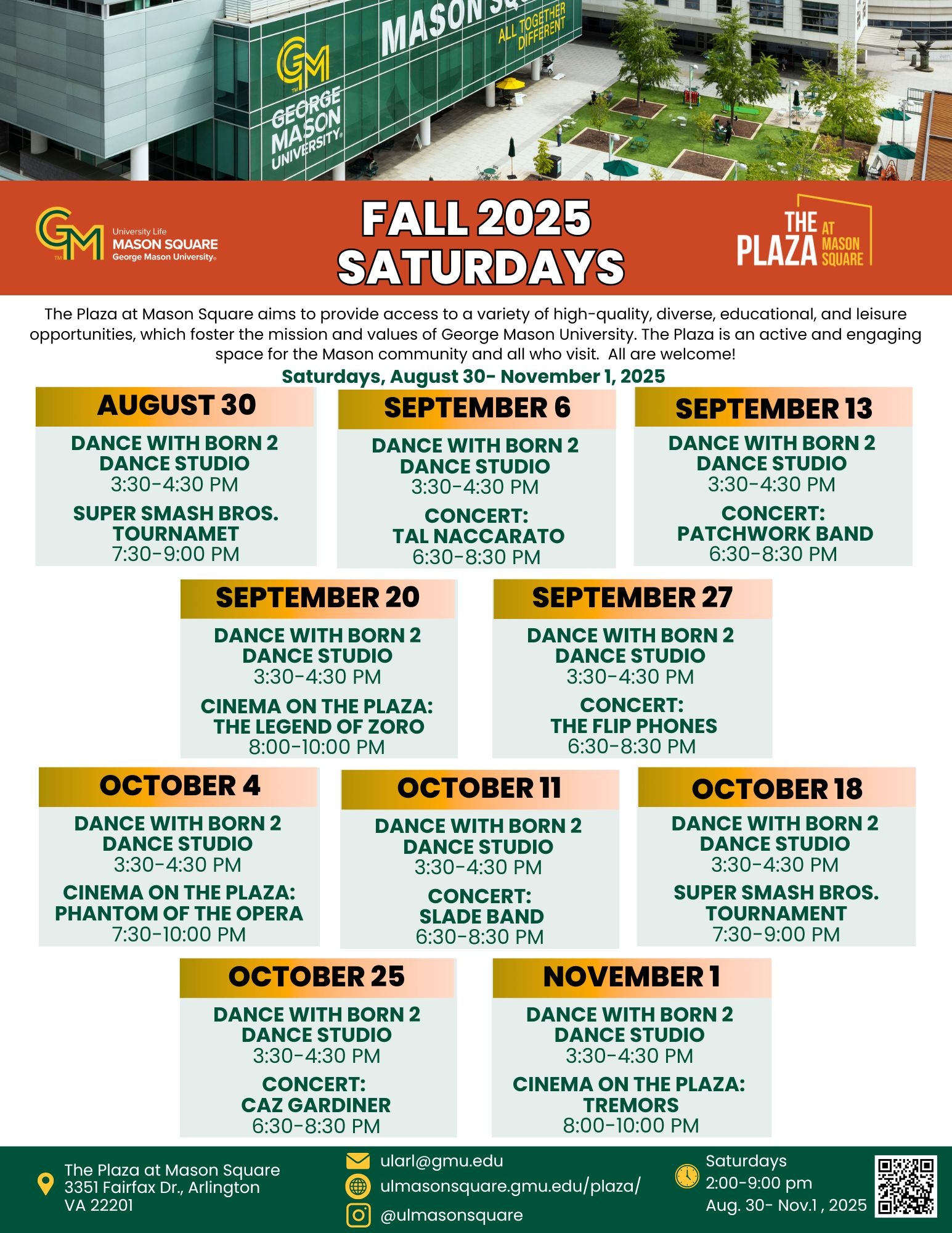 Saturday Shuffle University Life Mason Square Saturday Shuffle University Life Mason Square