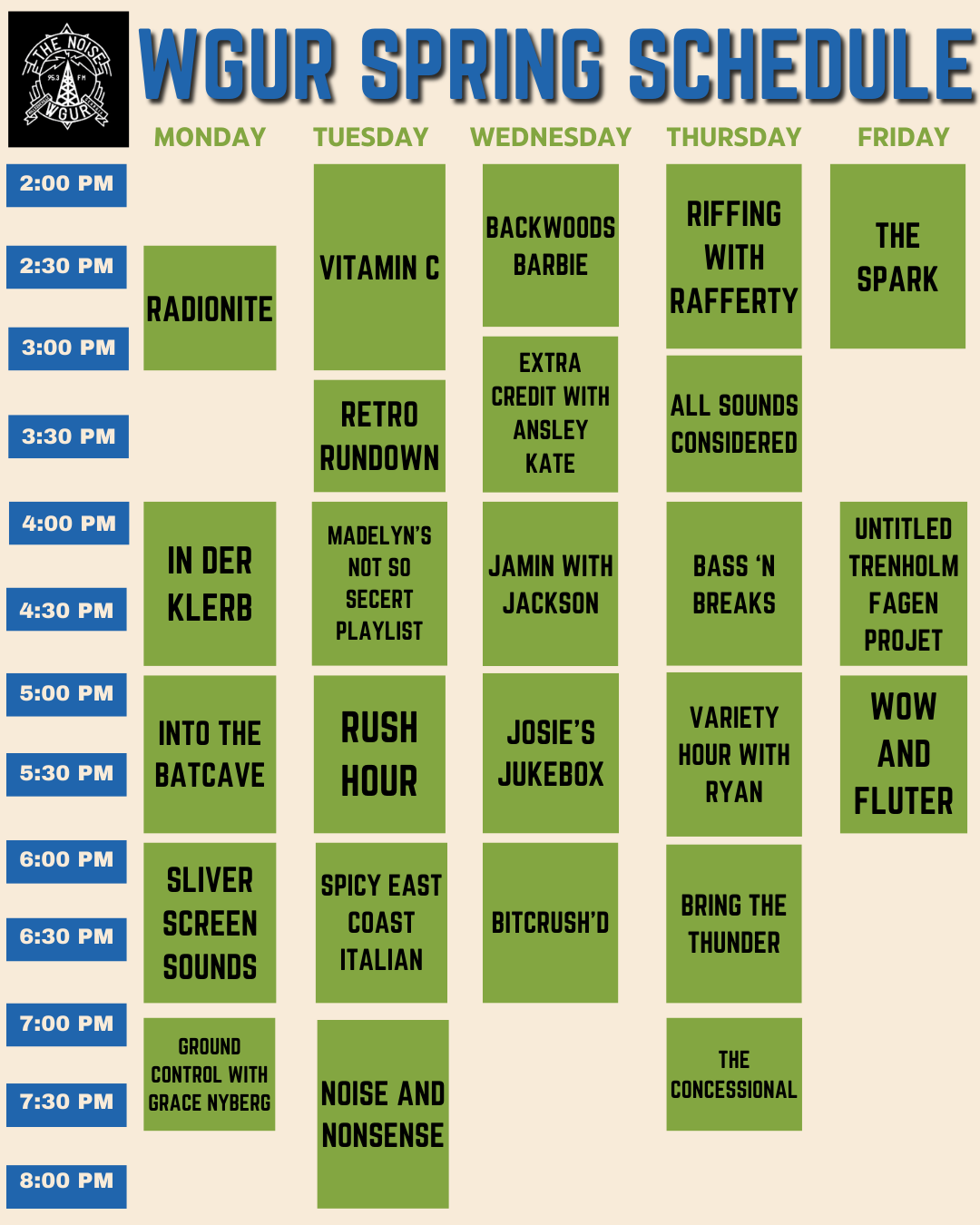 Show Schedule WGUR 95 3 Show Schedule WGUR 95 3