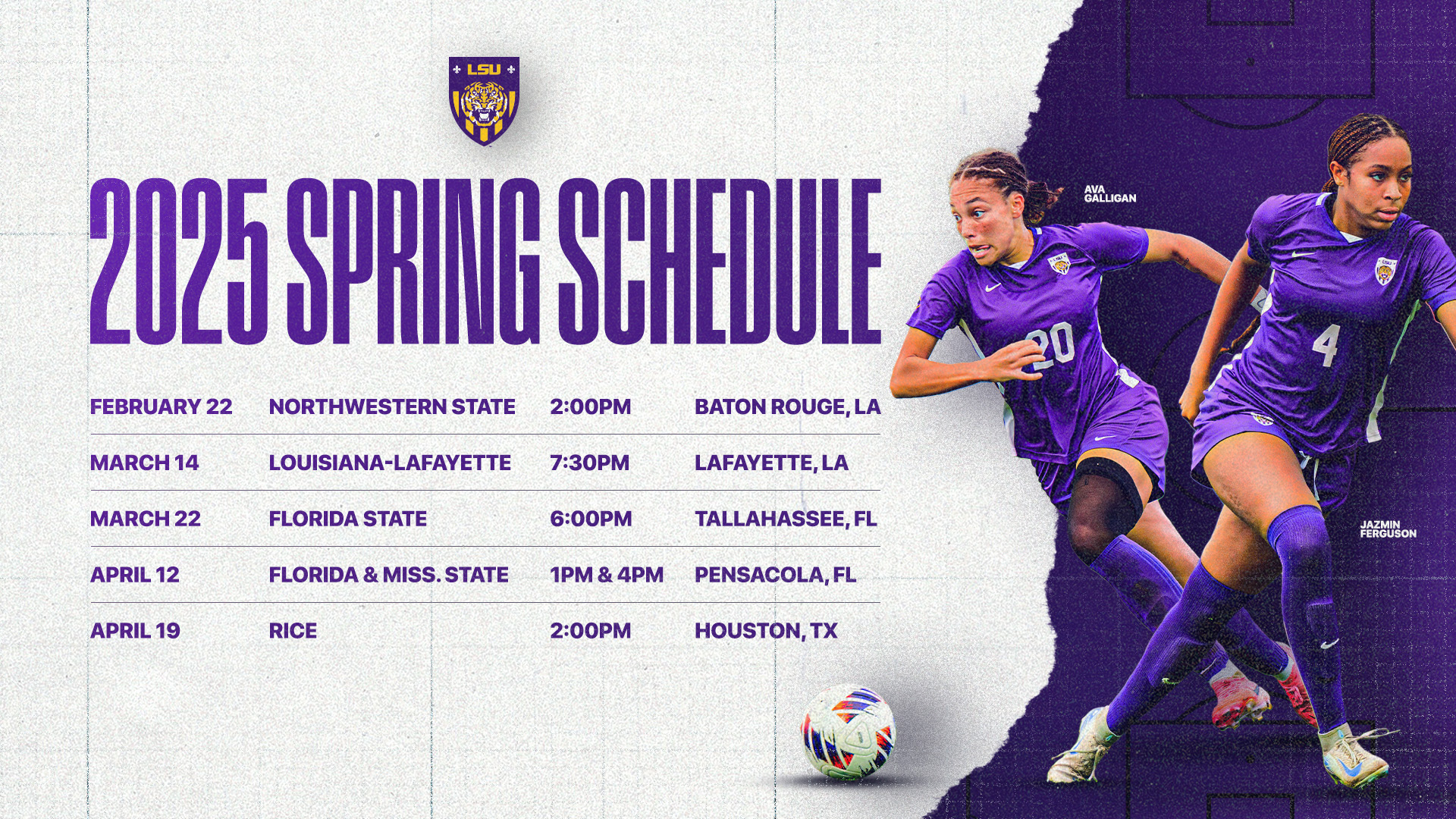 Soccer Unveils Spring 2025 Schedule LSU Soccer Unveils Spring 2025 Schedule LSU