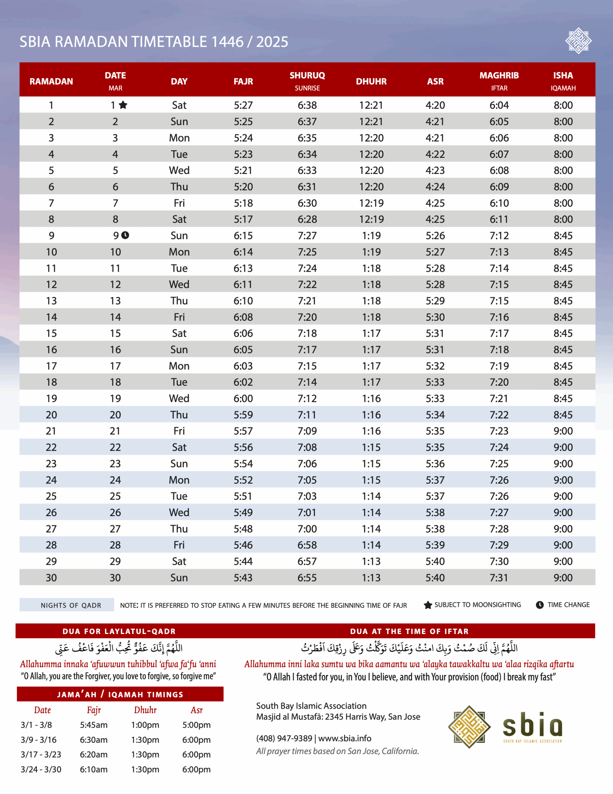 ramazan calender 2025 ramazan calender 2025