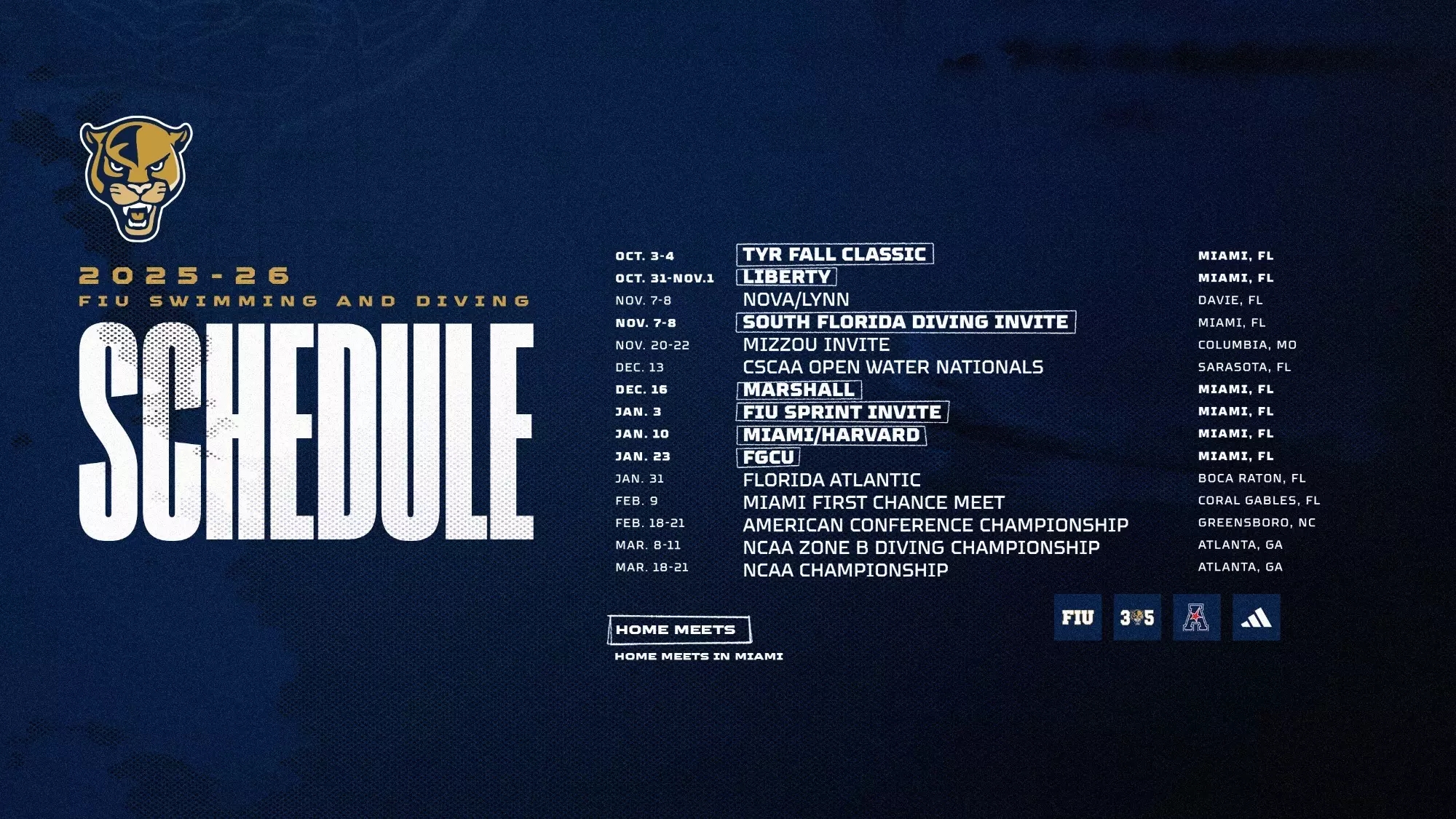 Swim Dive Announces 2025 26 Schedule FIU Athletics