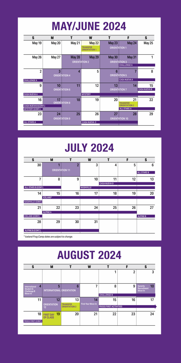 Tcu Academic Calendar 2025 Printable