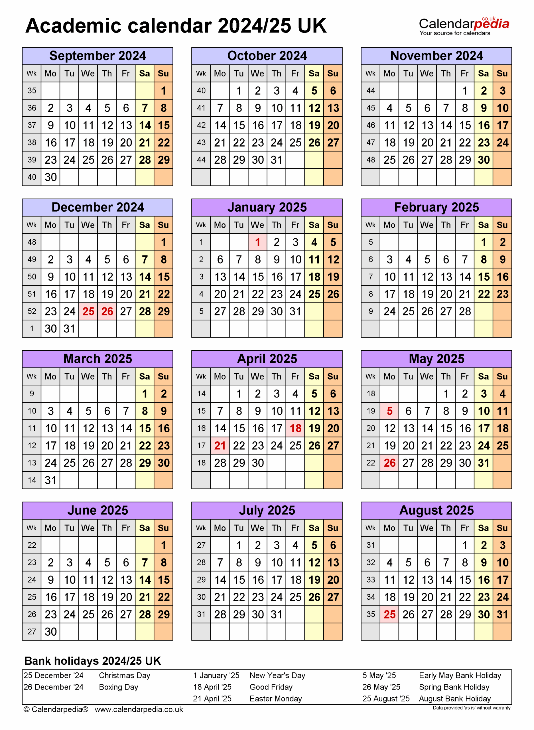 unc academic calendar 2025
